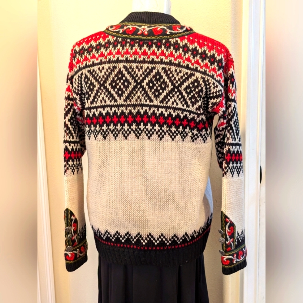 A.S EVEBOFOSS Vintage Norwegian Wool Cardigan - Picture 3 of 8